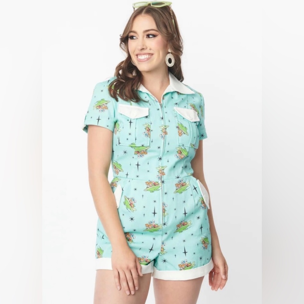 Jetsons x Unique Vintage Space Adventure Print Mia Romper